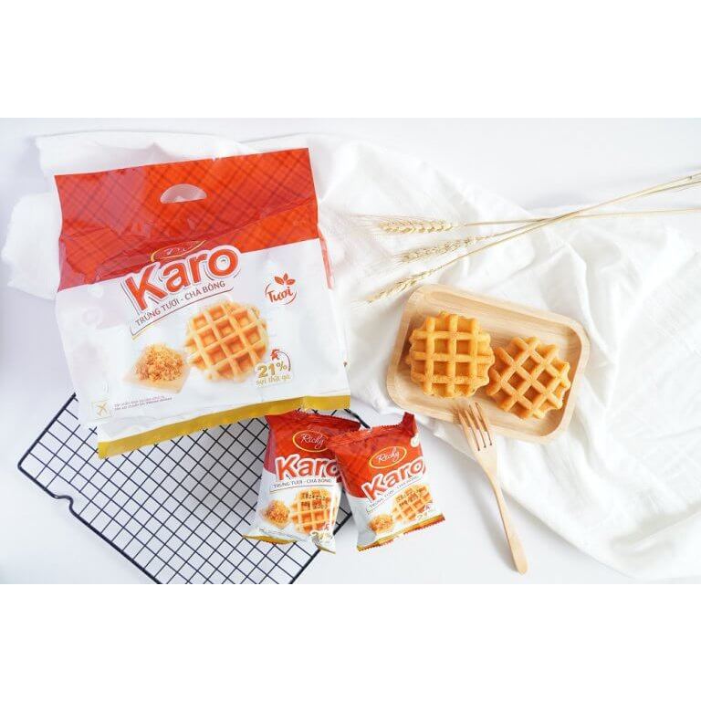 Túi 6 bánh Karo Sợi Gà Truyền Thống Richy Thơm Ngon gói 156g