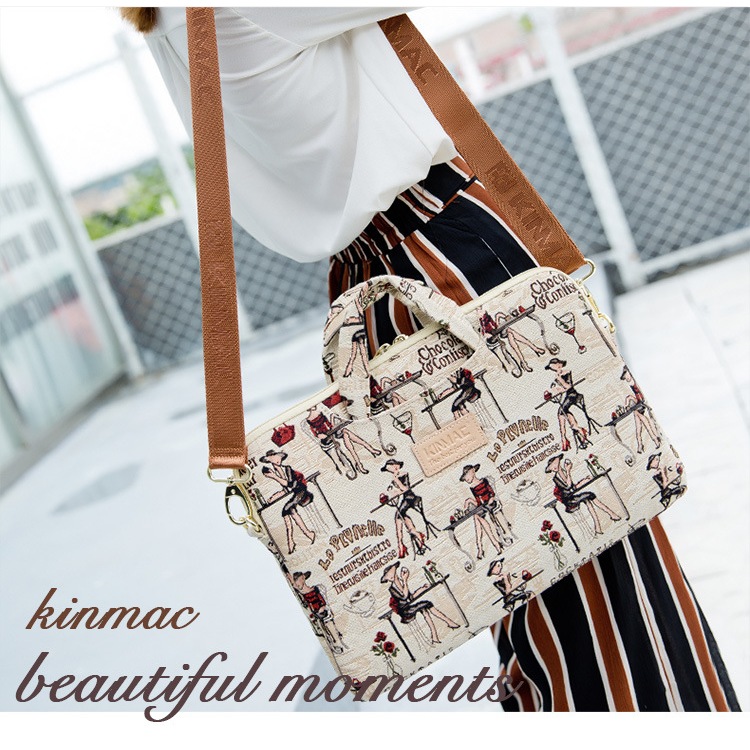 Túi chống sốc laptop cao cấp Kimac K004 dễ thương kèm quai đeo chéo