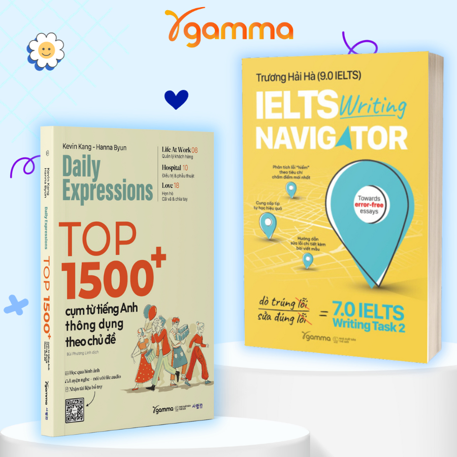 Sách - Mở Rộng Vốn Từ Trong Bài Thi Viết: IELTS Writing Navigator + Top 1500+ Cụm Từ Tiếng Anh Thông Dụng (Alpha Books)