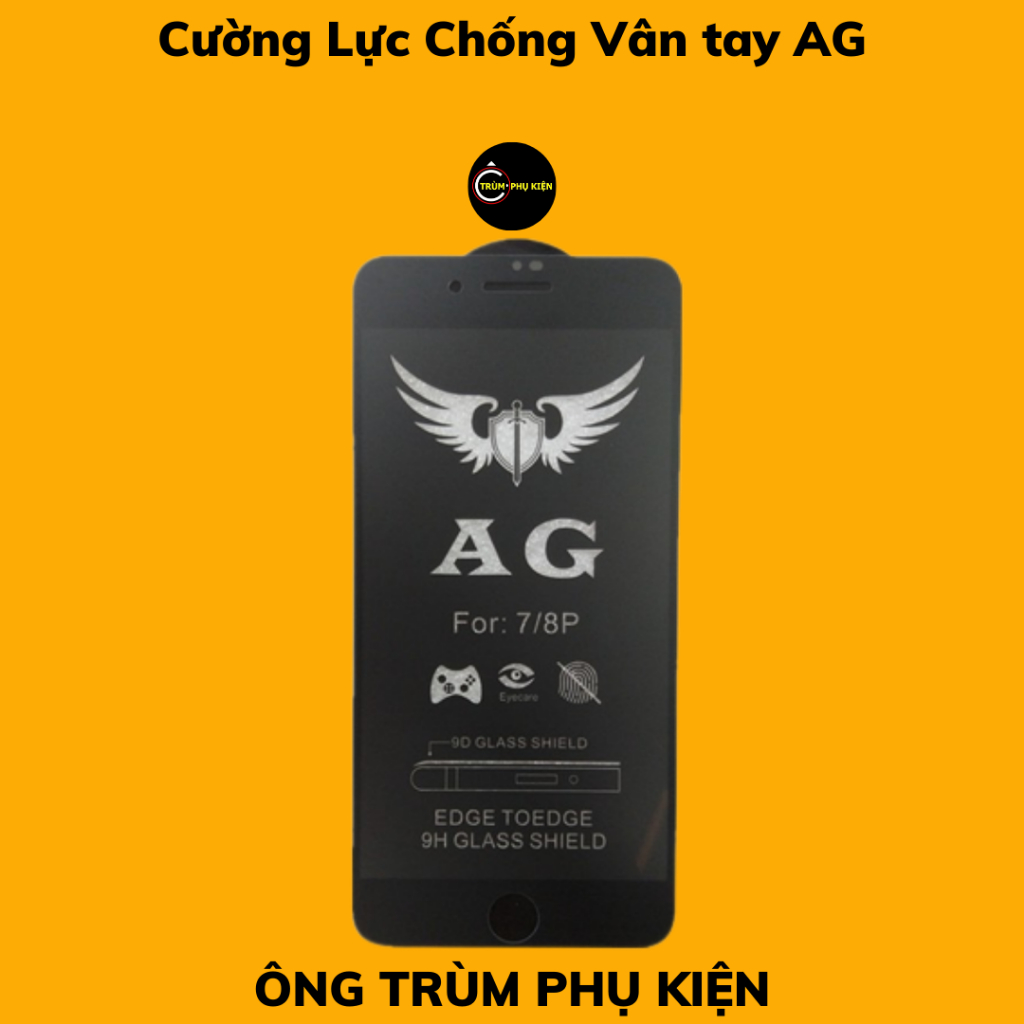 Kính Cường Lực Iphone KingKong và Chống Vân Tay và KingKong Xanh Full Màn 7/8/plus/X/Xsmax/11/12/13/14/15/pro/promax