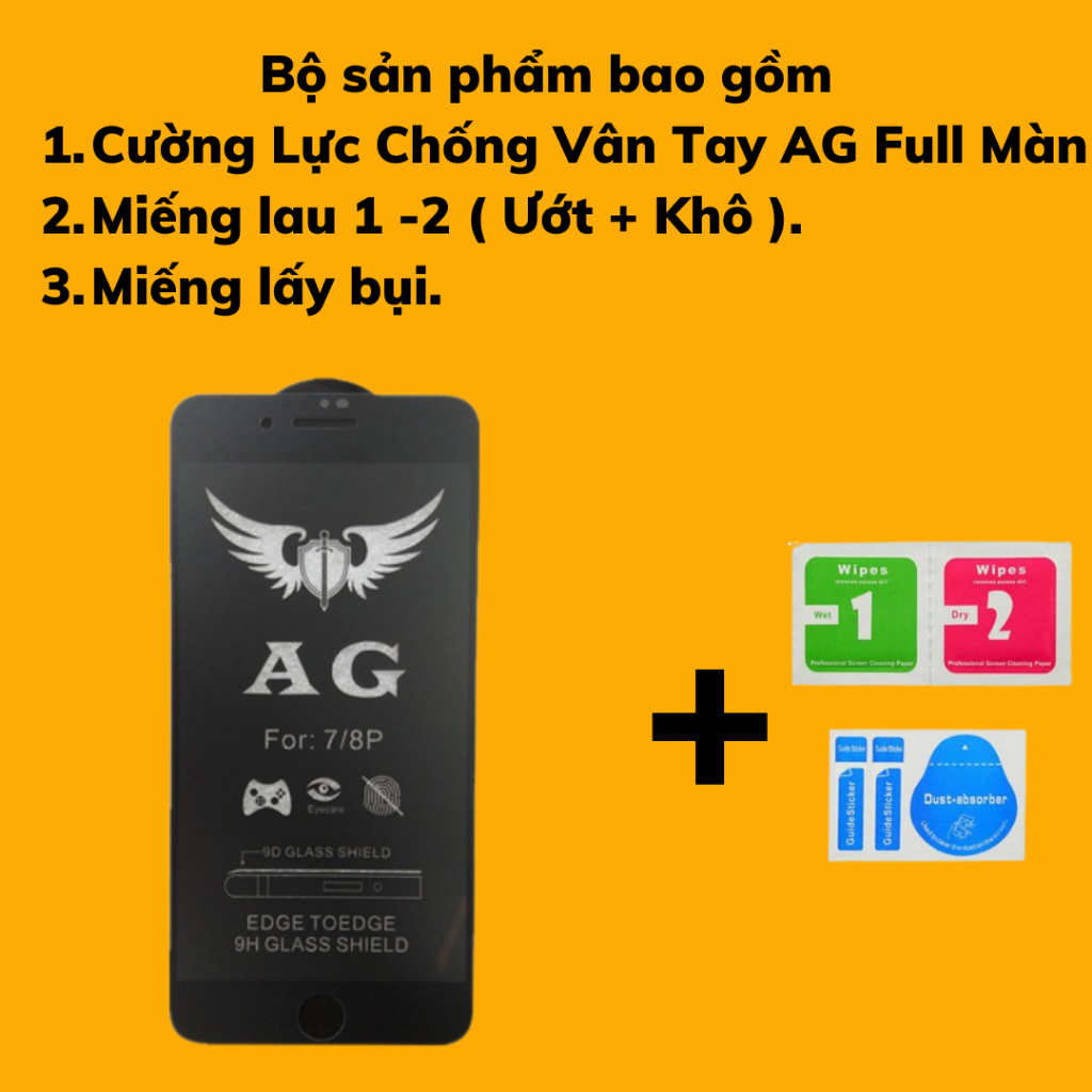 Kính Cường Lực Iphone KingKong và Chống Vân Tay và KingKong Xanh Full Màn 7/8/plus/X/Xsmax/11/12/13/14/15/pro/promax