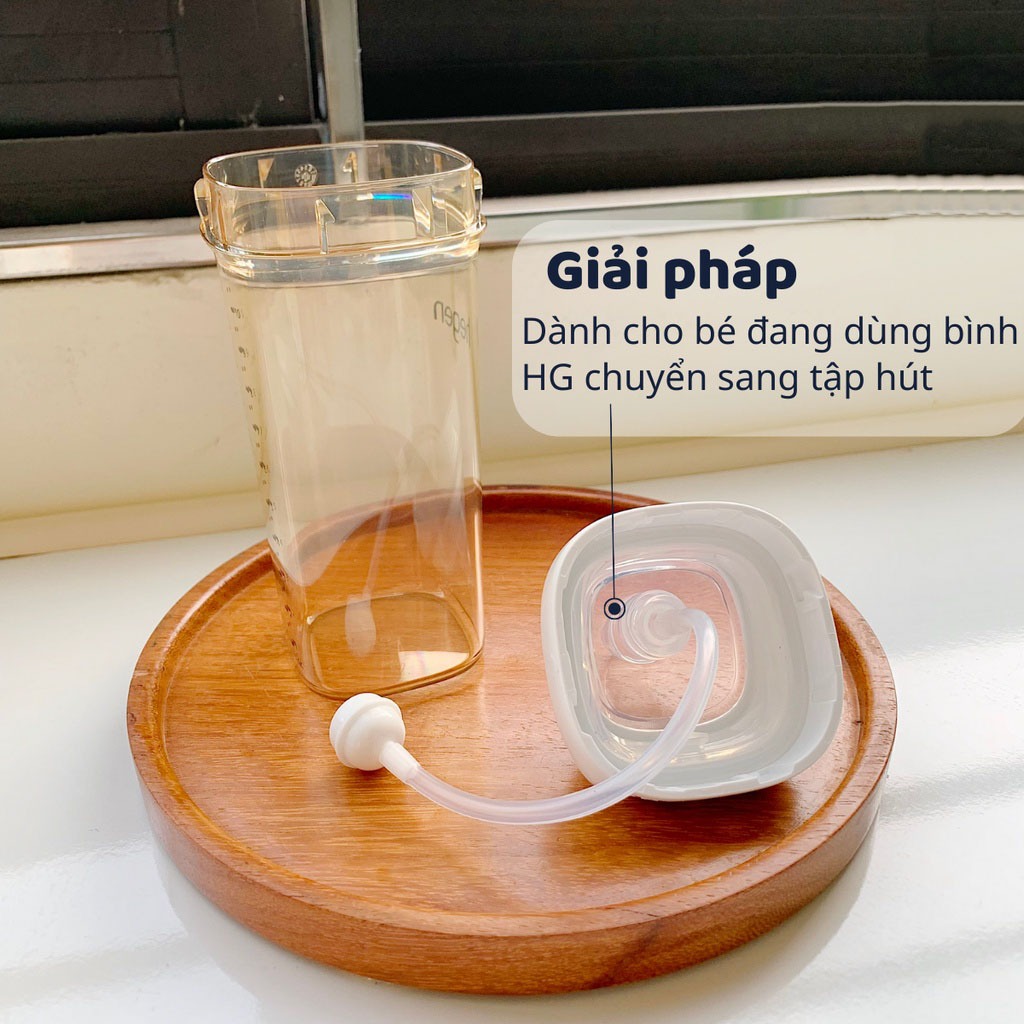 Ống tập hút hút bình sữa, dây ti sữa hoàng gia HG, giúp bé có thể ti bình ở mọi tư thế đứng, ngồi, nằm - My Baby