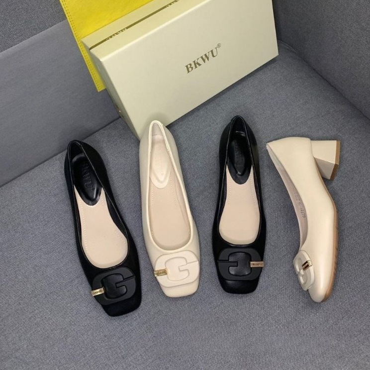 Min's Shoes - Giày Gót Vuông Da Mềm Cao Cấp VN120 (form rộng nên đi lùi size)