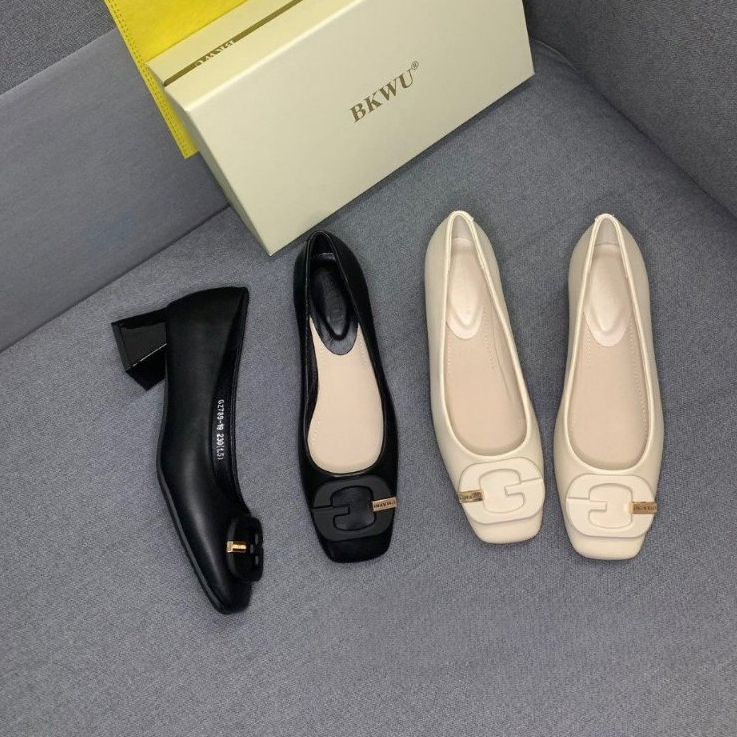 Min's Shoes - Giày Gót Vuông Da Mềm Cao Cấp VN120 (form rộng nên đi lùi size)