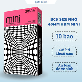  Bao cao su size nhỏ 46mm HBM Mini bcs gai chống xuất tinh sớm kéo dài quan hệ 