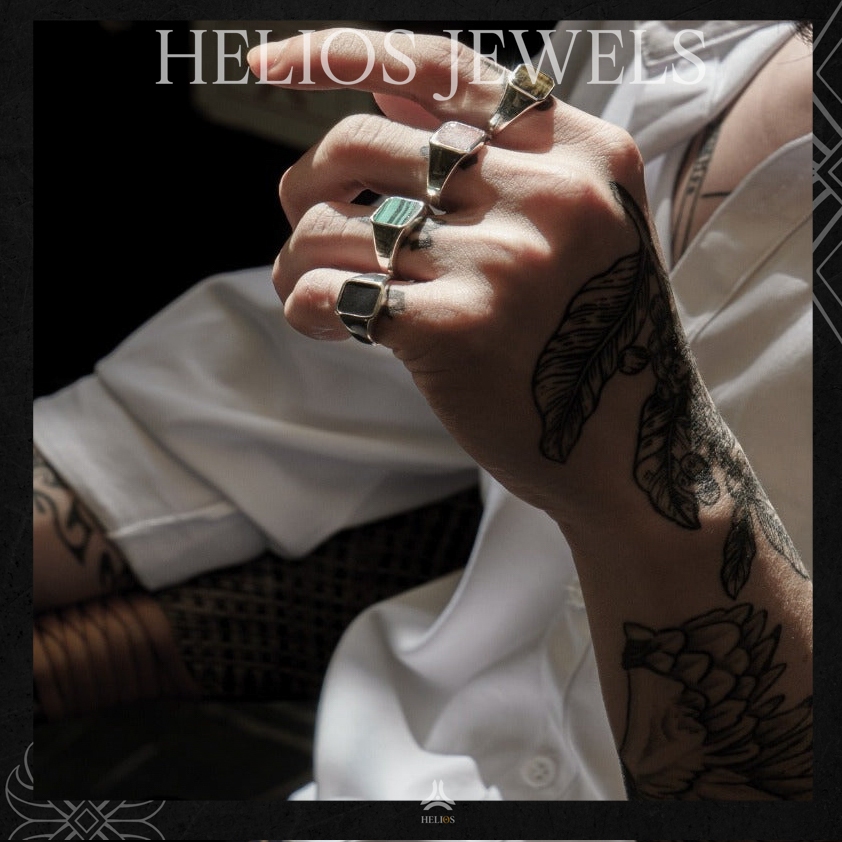 Nhẫn bạc S925 Gentlemen Onyx Ring Helios Silver Original