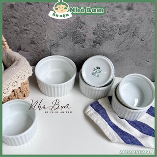 Khuôn sứ trắng- Khuôn Ramenkin không nắp làm flan, trang trí, decor