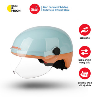 Mũ bảo hiểm cho bé có kính siêu nhẹ Sunrimoon CS-37 xe đạp và xe máy, có size người lớn