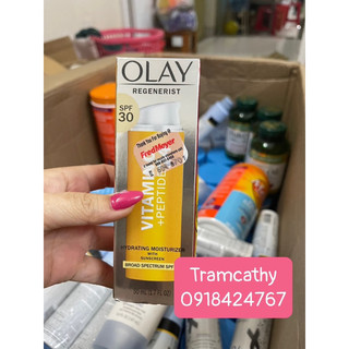Kem dưỡng da chống nắng dưỡng trắng olay vitamin c Hàng mỹ Olay Regenerist Vitamin C + Peptide 24 Face Moisturizer