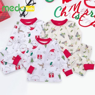 Độ bộ dài tay giáng sinh cho bé trai bé gái Medokids chất cotton 100% từ 8 - 22kg