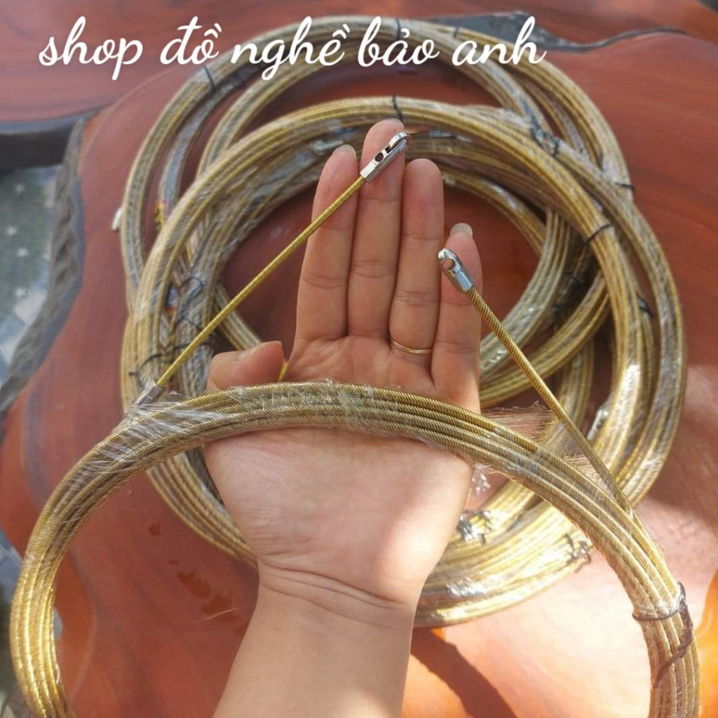 Dây mồi đầu bánh xe 3 lõi cáp thép lụa 4mm Tặng cáp thít luồn dây điện ống gen kéo cáp ngầm 5m 10m 15m 20m 25m 30m 50m
