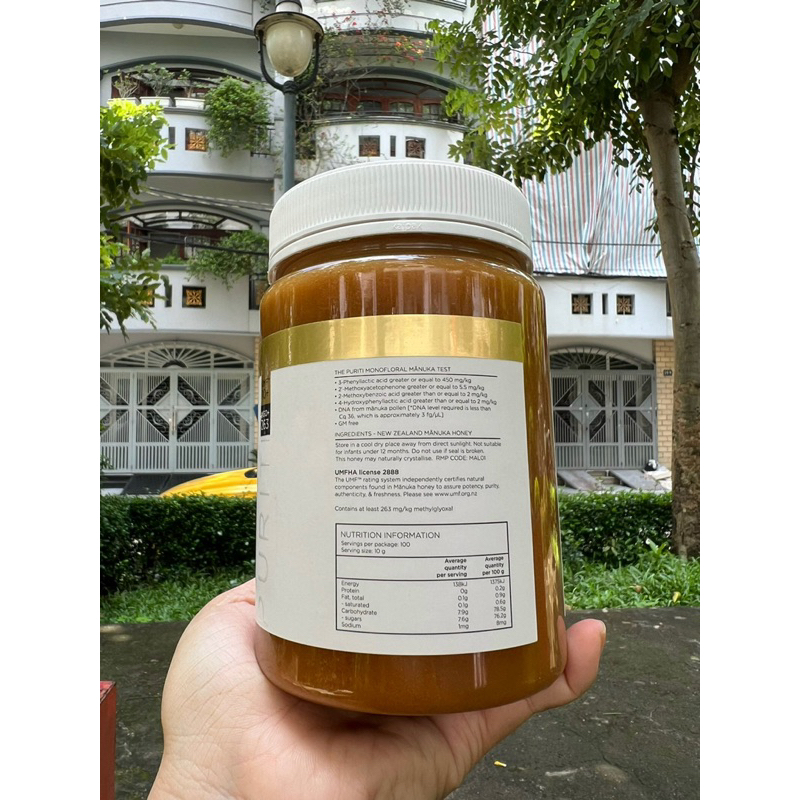 Mật ong Manuka Puriti Premium Pure raw UMF 10+ 1kg