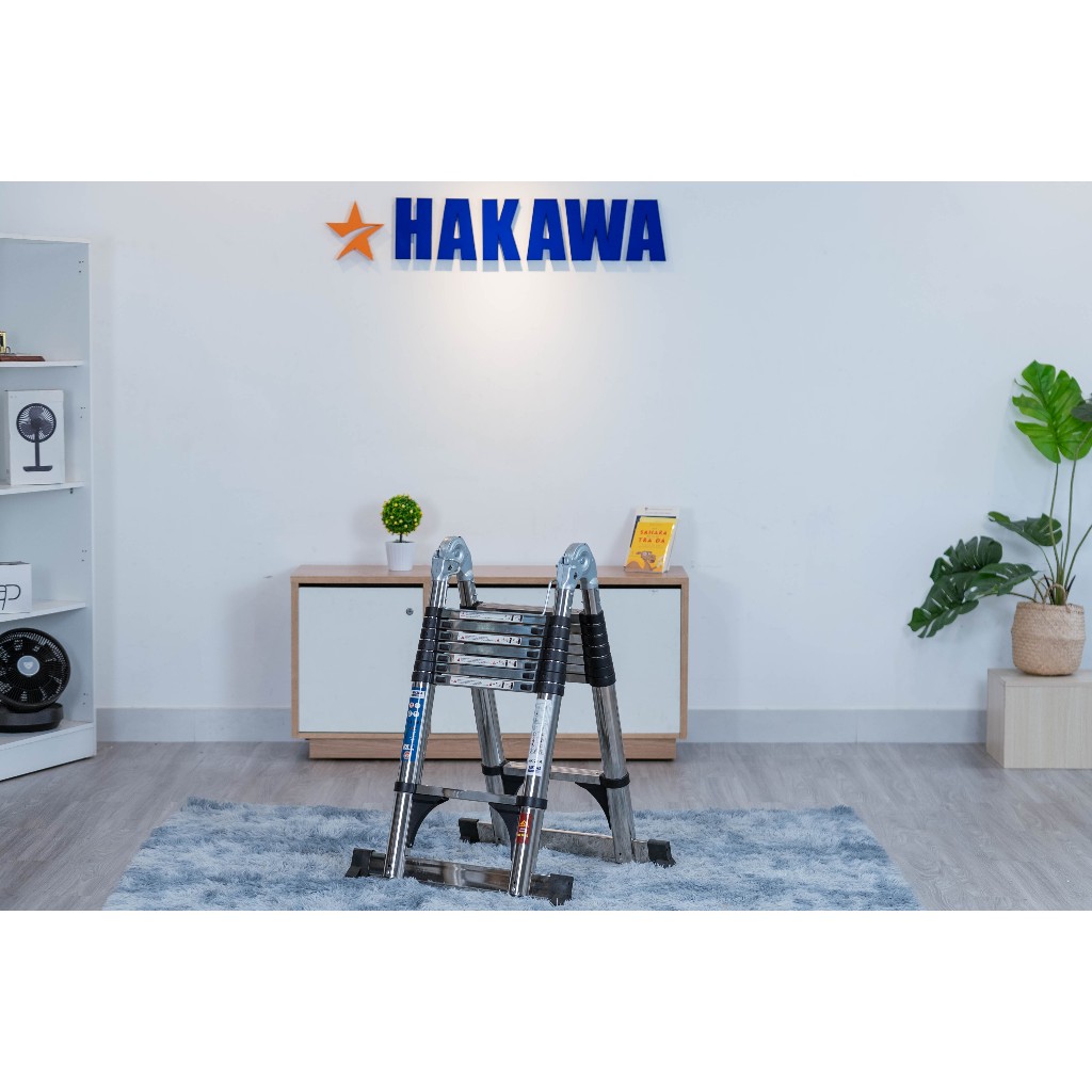 Thang inox rút đôi Hakawa HK-25A - Bảo Hành Chính  Hãng 12 Tháng