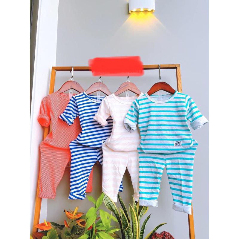 Đồ bộ dài thu đông kẽ sọc cho bé