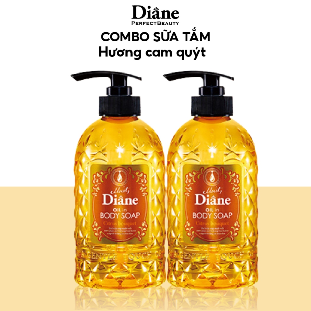 Combo 2 sữa tắm giàu độ ẩm Moist Diane Oil in Body Soap Citrus Bouquet - 500ml