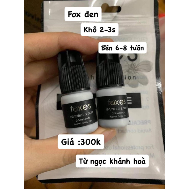 Keo foxes đen khô 2-3s