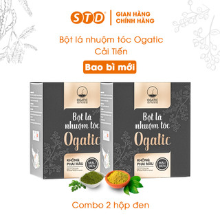 Bột Lá Nhuộm Tóc Ogatic, phủ bạc hiệu quả, bền màu, lành tính 