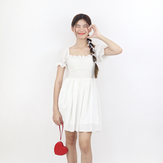 Đầm Váy Nữ OLARI Bo Nhún Dáng Xòe - OL5 - Halei Mini Dress