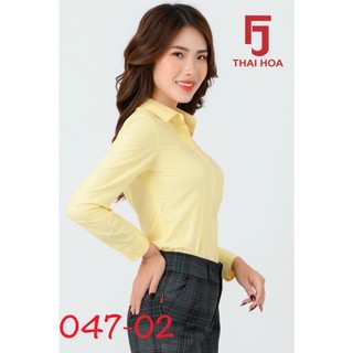Áo sơ mi Thái Hoà cotton lụa đủ màu 047 tay dài