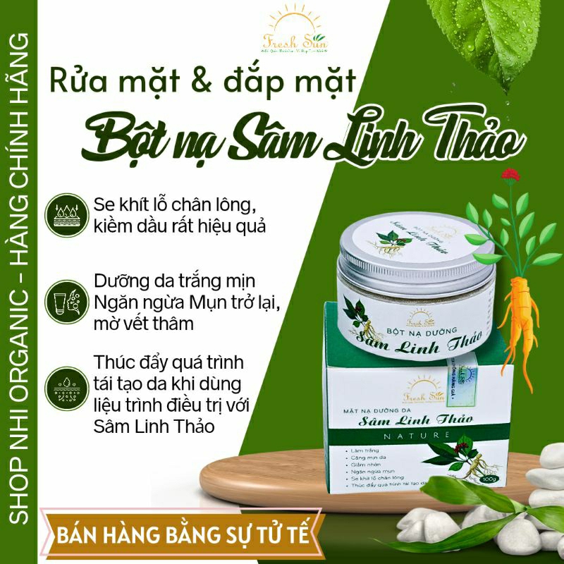 (Không Vỏ hộp) Bột nạ thảo dược Sâm Linh Thảo