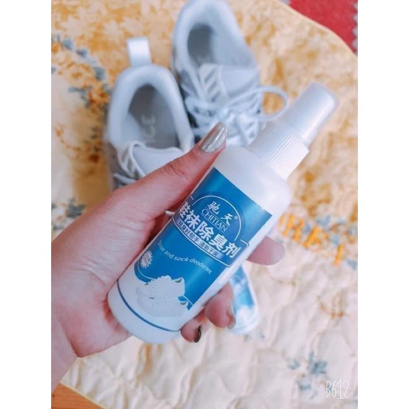 Bình xịt thơm giày CHITIAN 100ml - chai dung dịch khử mùi hôi giày