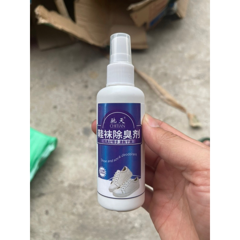 Bình xịt thơm giày CHITIAN 100ml - chai dung dịch khử mùi hôi giày