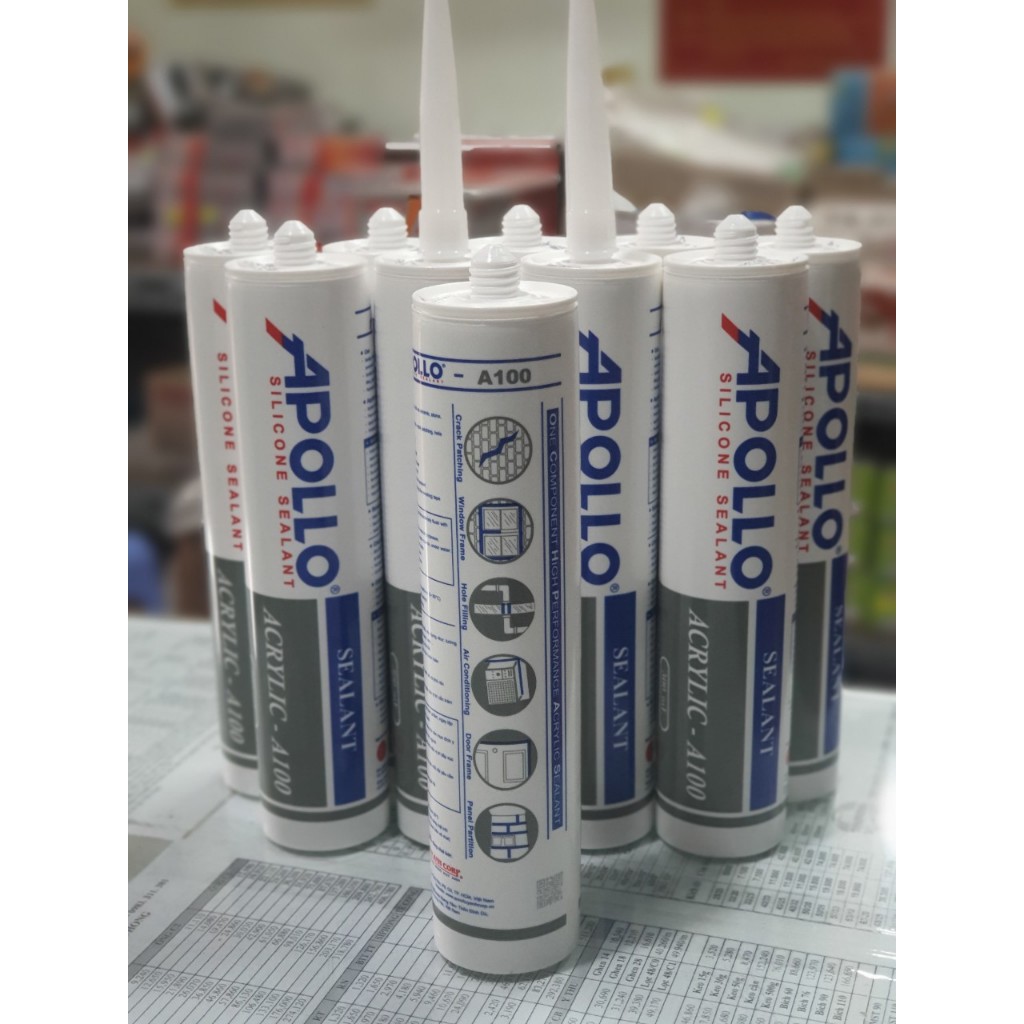 Keo Silicon Apollo trắng đục A100