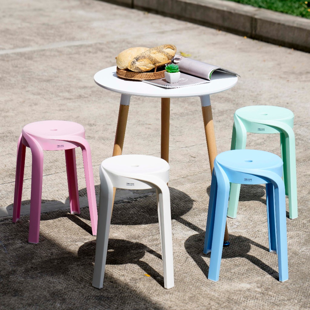 Ghế đôn nhựa đúc ghế đôn kiểu dáng lốc xoáy decor quán cà phê nhà hàng phòng khách phân phối chính hãng bởi Cobi Home