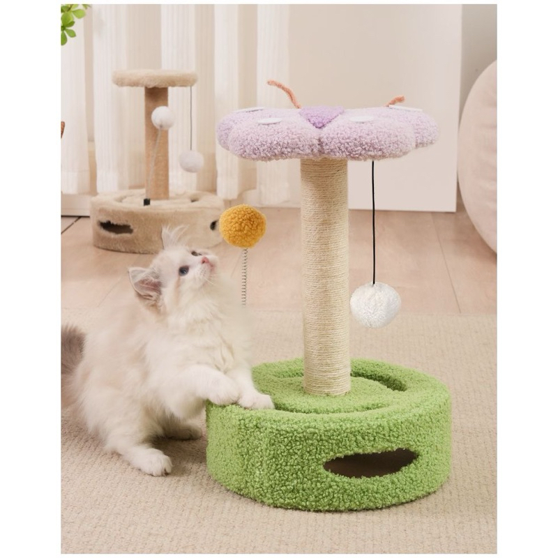 8 mẫu trụ cào móng bông hoa xinh xắn cho thú cưng🌸