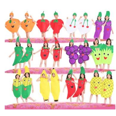 🍄Hóa Trang Halloween Hình Trái Cây, Rau Củ Cho Bé:  Quả Chuối, Dâu Tây, Cây Nấm, Quả Ớt Đỏ, Bí Ngô, Cam, Táo, Đào,...