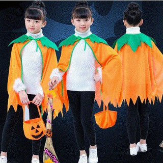 🍄 Halloween Áo Choàng Bí Ngô. Trang Phục Lễ Hội Hóa Trang Cho Bé Trai Bé Gái