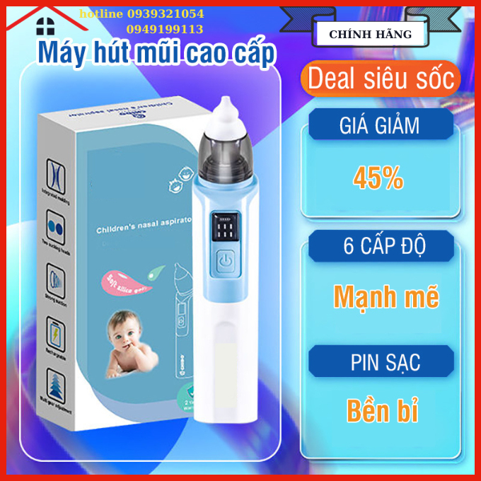 Máy hút mũi cho bé LZT_018 hút mạnh cao cấp 6 cấp độ hút, Máy hút mũi cho trẻ sơ sinh tự động