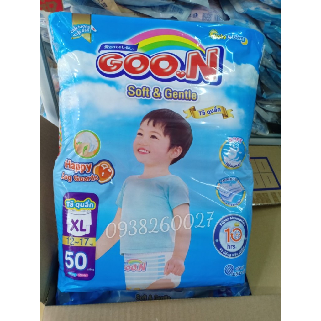 Tã Quần Goon mẫu mới Soft & Gentle M58/L52/XL50/XXL48
