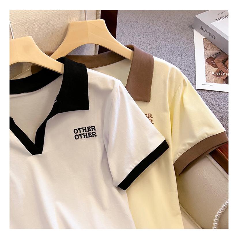 Áo Croptop Polo Nữ Tay Ngắn Phong Cách Hàn- The Other