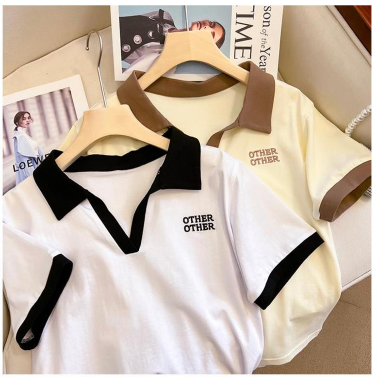 Áo Croptop Polo Nữ Tay Ngắn Phong Cách Hàn- The Other