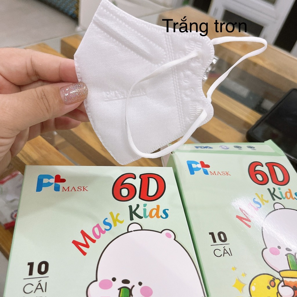 Combo 50 cái khẩu trang y tế 6D Kid An Tâm- khẩu trang 4D trẻ em bé