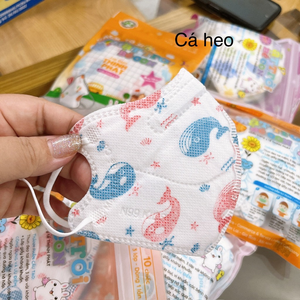 Combo 50 cái khẩu trang y tế 6D Kid An Tâm- khẩu trang 4D trẻ em bé