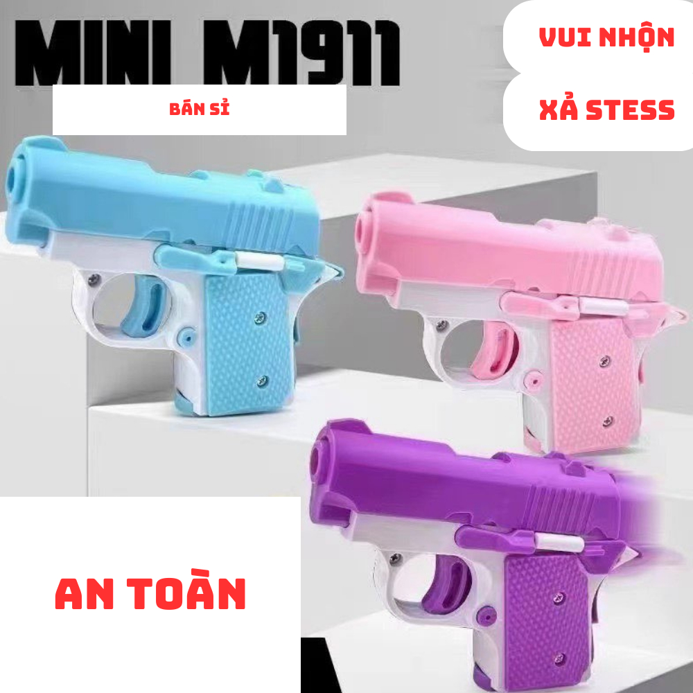 BÁN SỈ ĐỒ CHƠI SÚNG MINI 1911 - SÚNG NHỰA ĐỒ CHƠI IN 3D KHÔNG G Y HẠI TẠO CẢM GIÁC VUI VẺ CHO MỌI NGƯỜI MẪU MỚI  2023