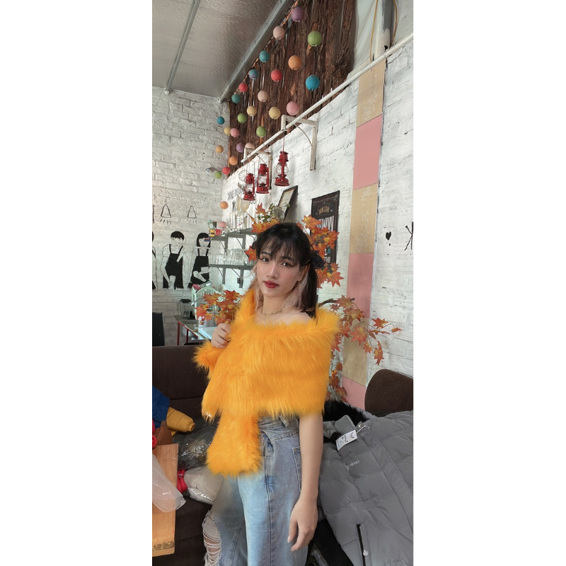 Khăn choàng lông sang trọng ấm áp