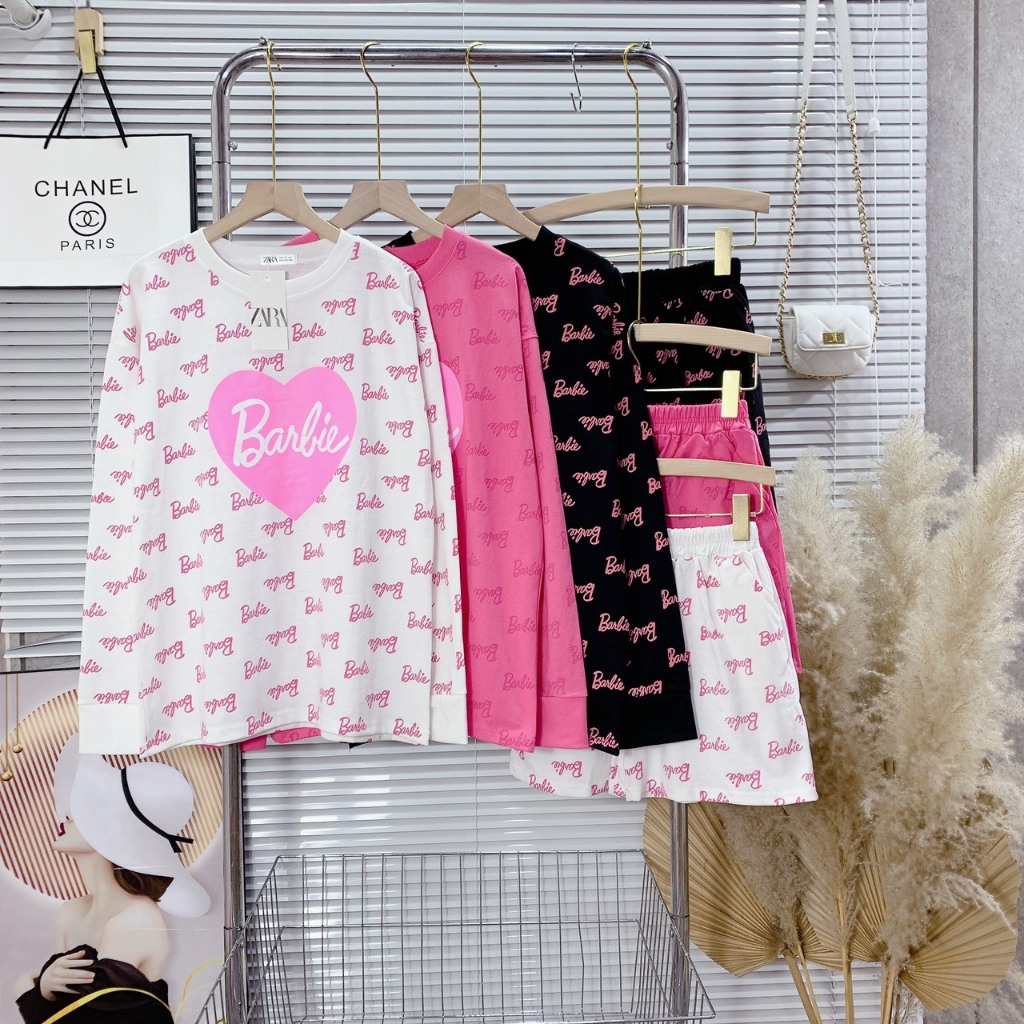 Set đồ thể thao nữ Bộ đùi BARIE chất cotton khô siêu kute 3 màu hàng loại 1