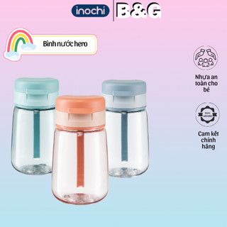 Bình nước cho bé inochi, bình đựng nước có quai, bình tập uống, bình nước có ống hút
