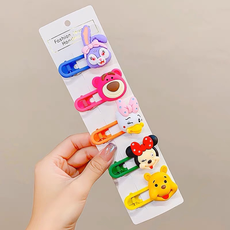 Sét kẹp tóc 5 chi tiết dễ thương cho bé