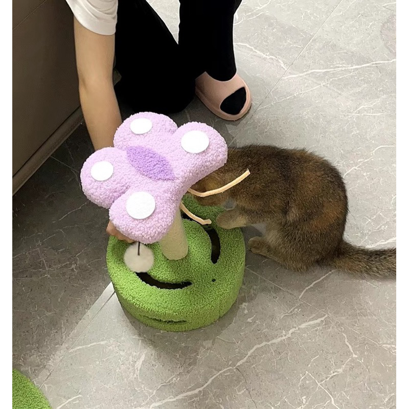 8 mẫu trụ cào móng bông hoa xinh xắn cho thú cưng🌸