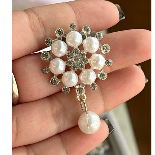 Ghim Tag Cài Áo Hình Nơ Đính Đá Phối Đồ Thời Trang Nữ