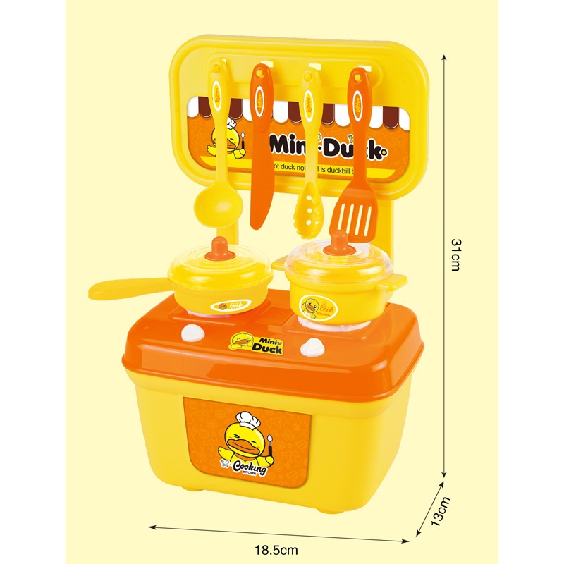 Đồ Chơi Nhà Bếp, Đồ Chơi Nấu Ăn Vịt Vàng 31CM Cute Cho Bé 811-181