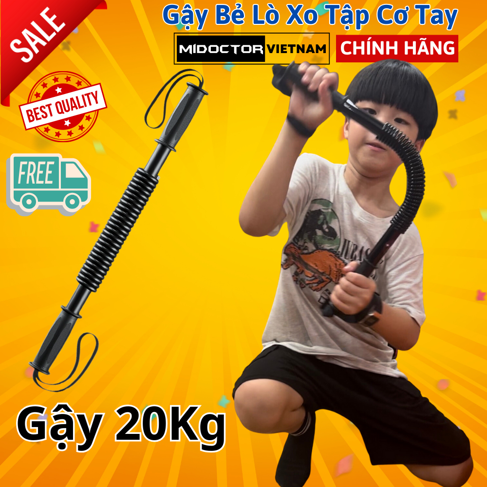 Gậy bẻ tập cơ tay lò xo 10kg 20kg Cho Bé Trẻ Em 30kg 40kg 50kg 60kg kháng lực tập gym - Hãng miDoctor