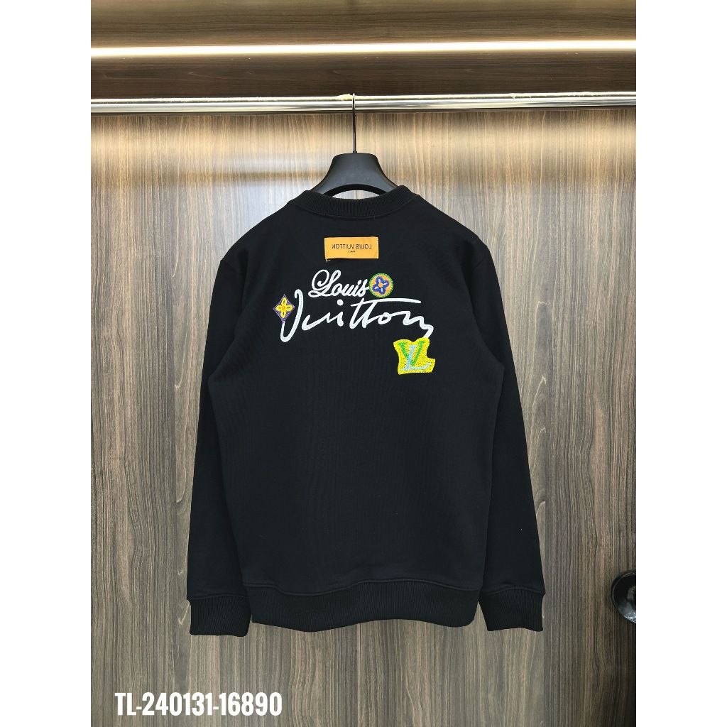 🔥Hot🔥Áo nỉ LV thêu hình trước sau thiết kế hot trend Nam nữ Thu Đông 2023