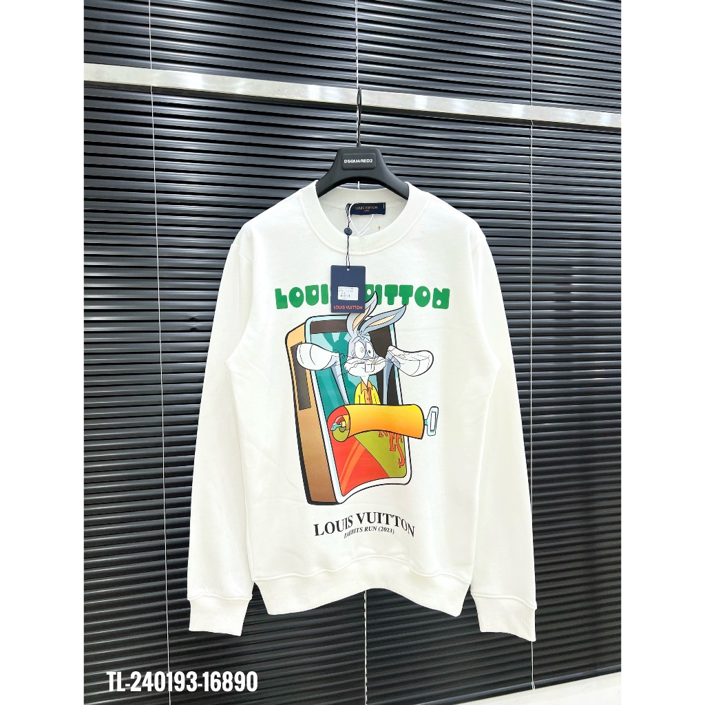 🔥Hot🔥Áo nỉ LV in hình trước thiết kế hot trend Nam nữ Thu Đông 2023