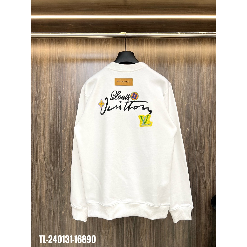 🔥Hot🔥Áo nỉ LV thêu hình trước sau thiết kế hot trend Nam nữ Thu Đông 2023