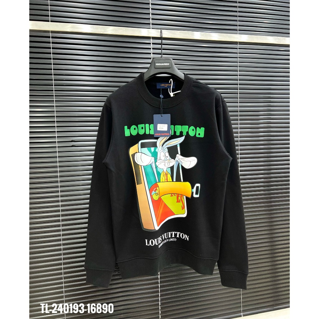 🔥Hot🔥Áo nỉ LV in hình trước thiết kế hot trend Nam nữ Thu Đông 2023